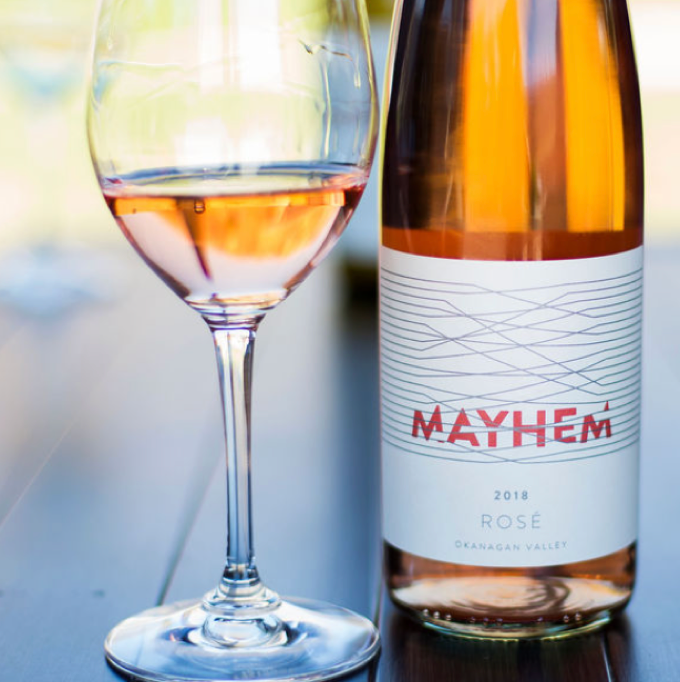 Mayhem Wines Rosé, brand identity by BrandsBC Creative